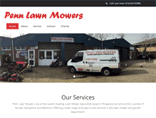 Tablet Screenshot of penn-lawn-mowers.co.uk